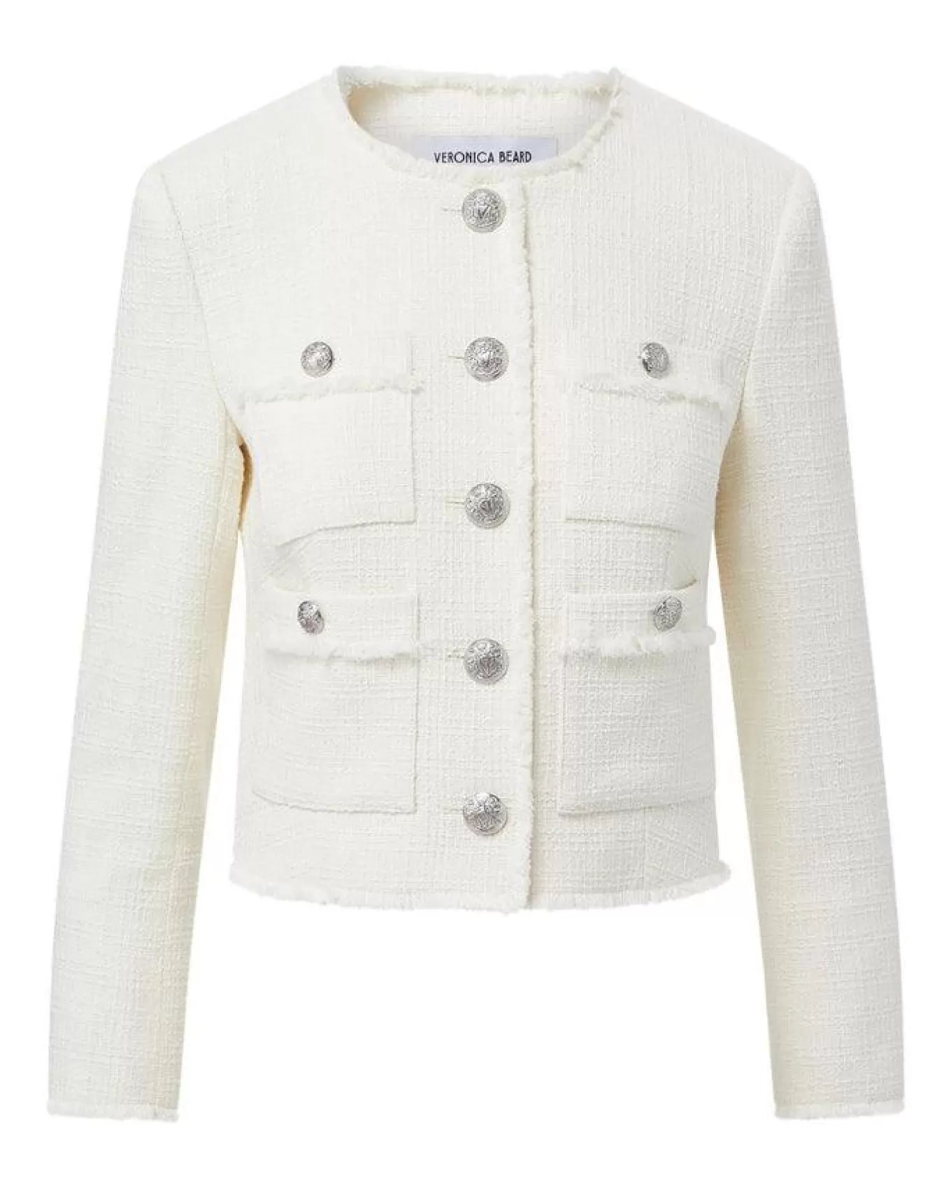 Olbia White Tweed Jacket<Veronica Beard Online