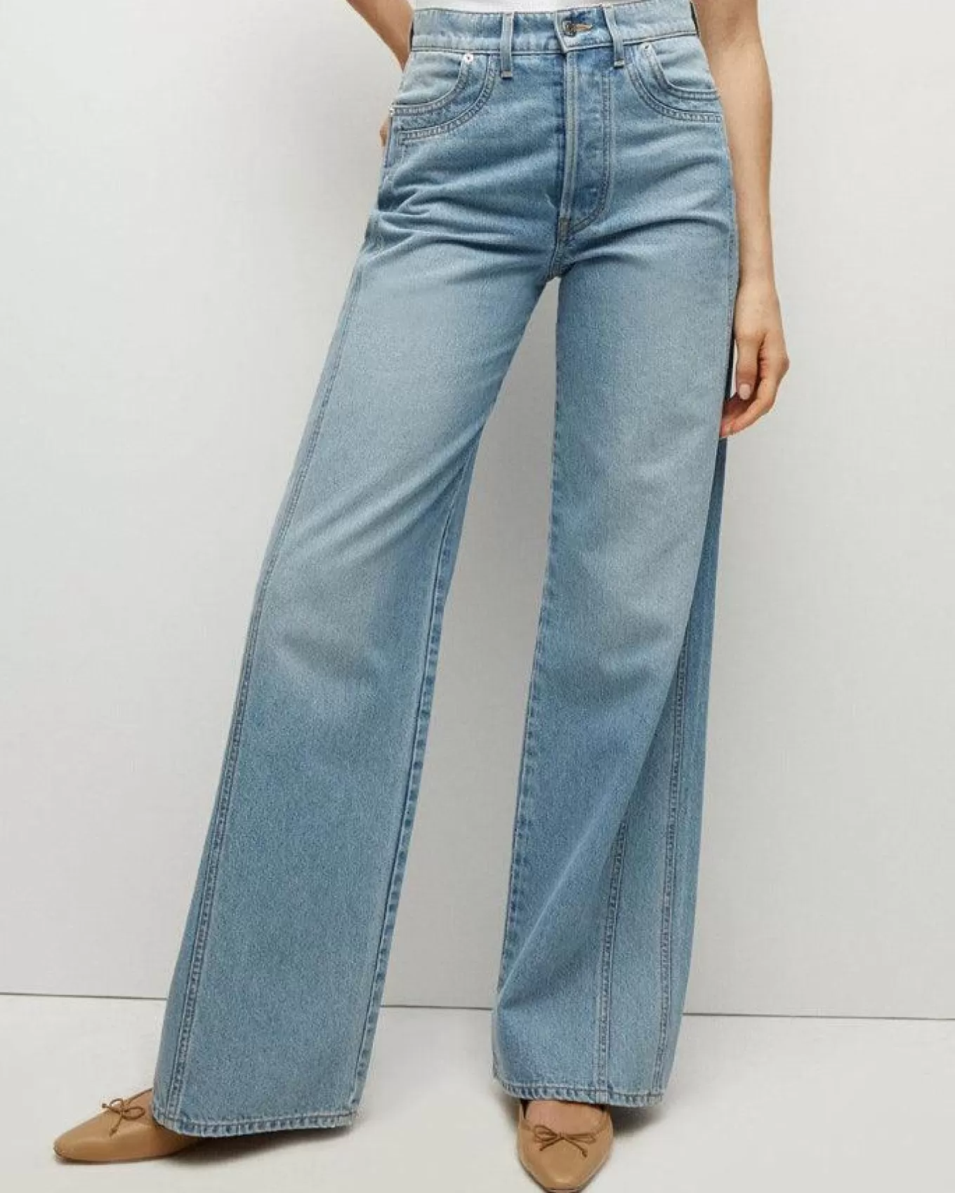 Veronica Taylor Double Seam Wide Leg Jean<Veronica Beard Flash Sale