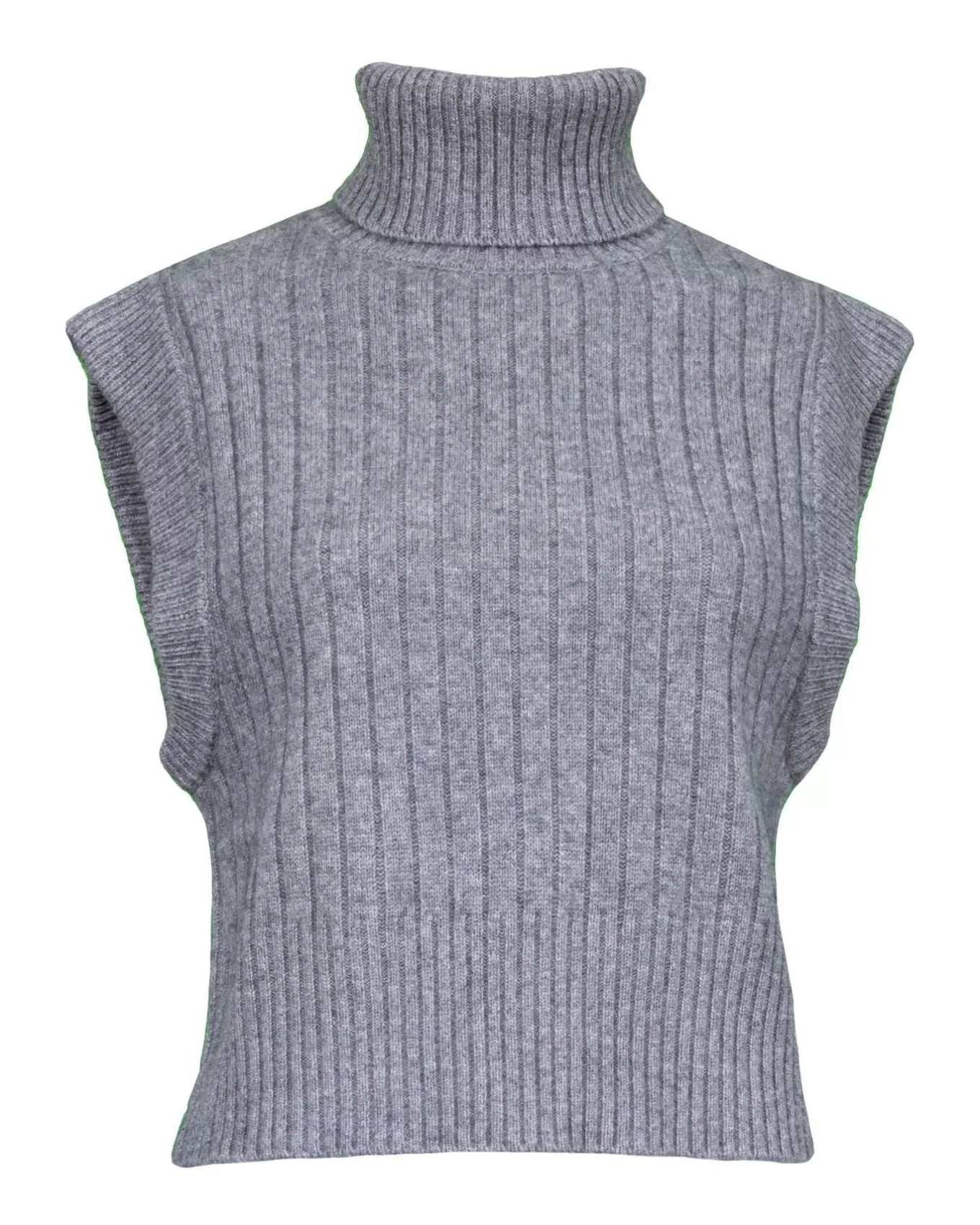 Wool-Cashmere Ribbed Vest<Purotatto Clearance